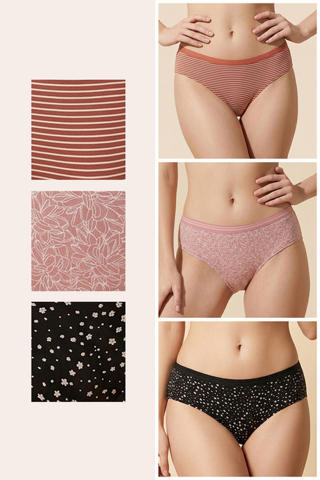 Zivame Regular Rise Full Coverage Hipster Panty (Pack of 3) - Multicolor — image 2